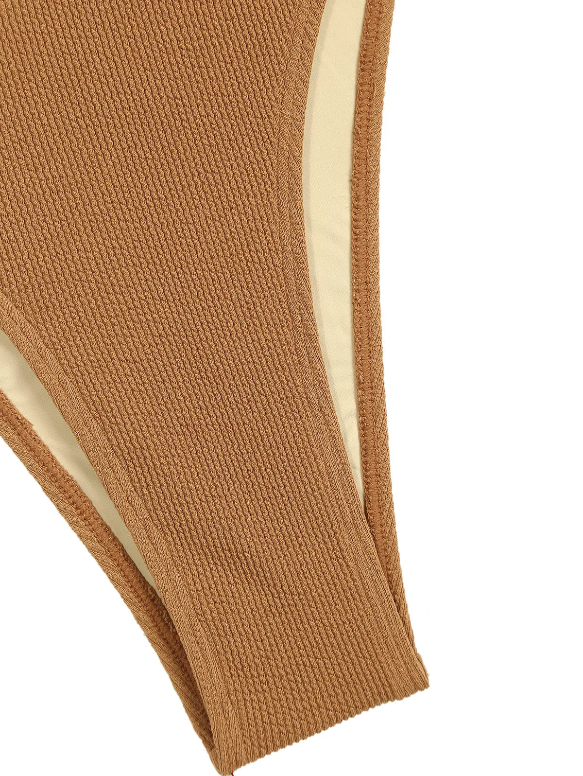 Biquíni feminino sexy de cor lisa, conjunto de duas peças.