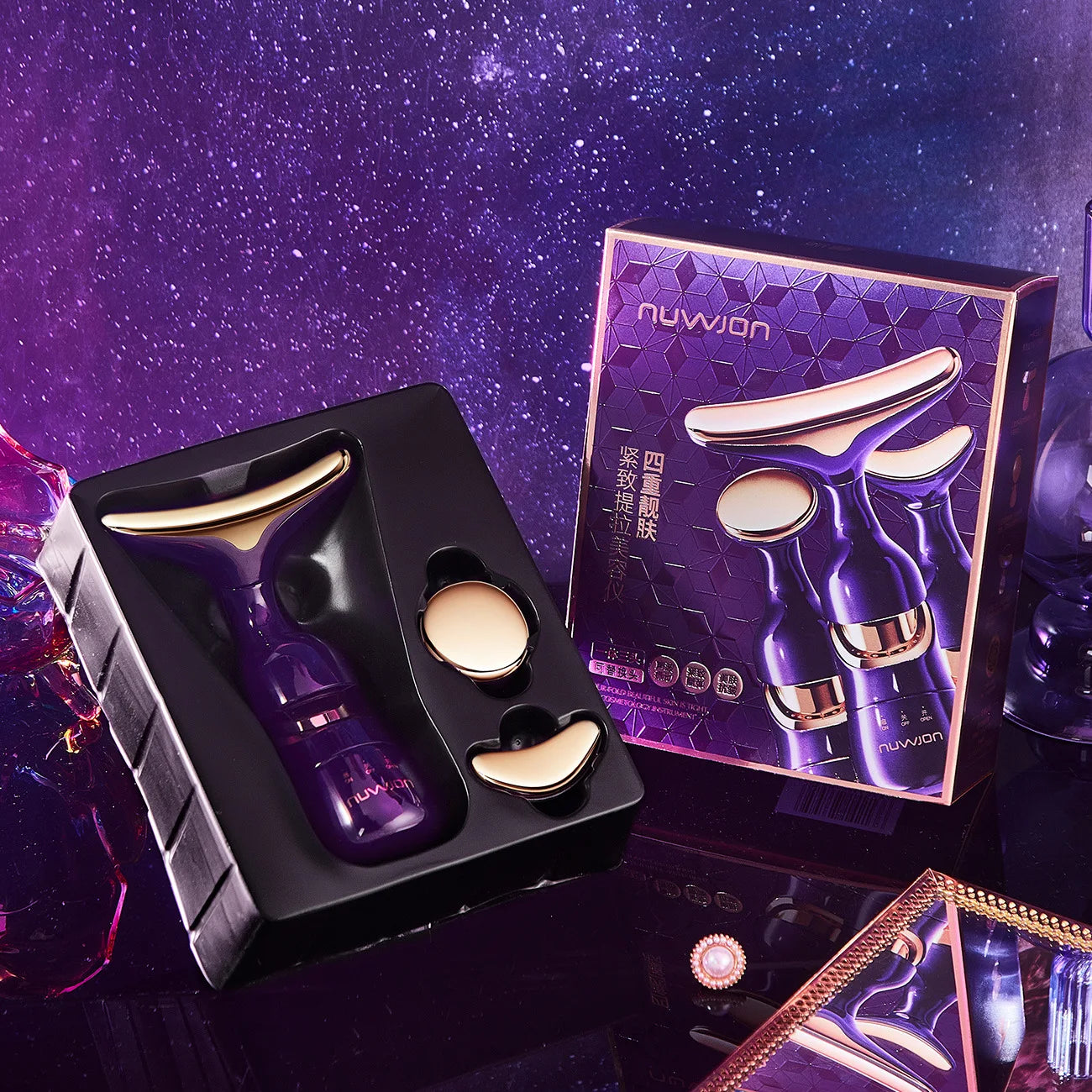 Dispositivo Multifuncional EMS para Firmeza da Pele (Rosto, Pescoço e Olhos)