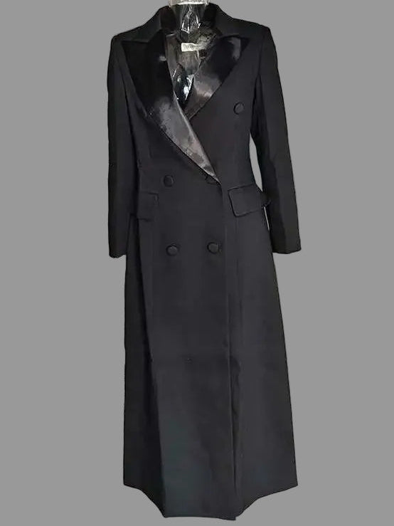 Trench coat feminino estilo gabardine