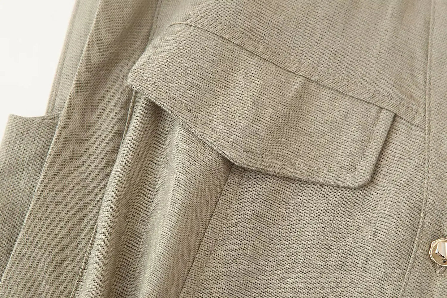 Vestido de linho confortável, decote em V, sem mangas, comprimento midi – verão 2025, vestido feminino casual para o dia a dia/trabalho.