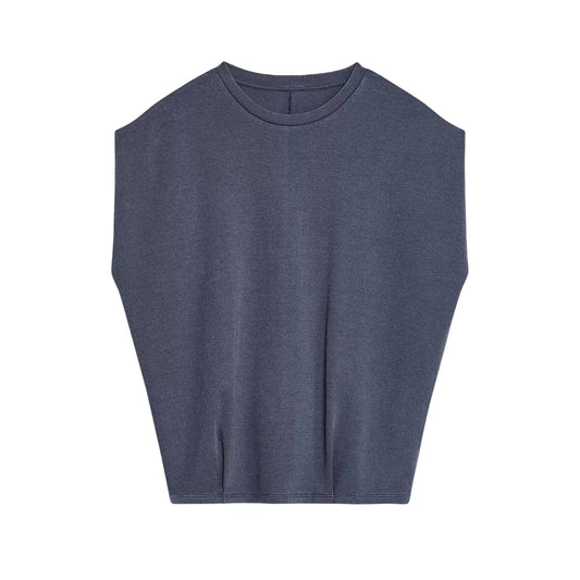 Conjunto BSK&amp;TRAF – Novidades Verão 2025: Camiseta feminina confortável com ombro caído e manga curta + calça casual de cintura média para o dia a dia.