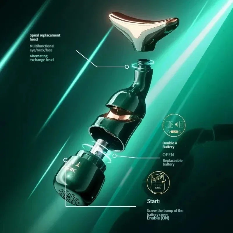 Dispositivo Multifuncional EMS para Firmeza da Pele (Rosto, Pescoço e Olhos)