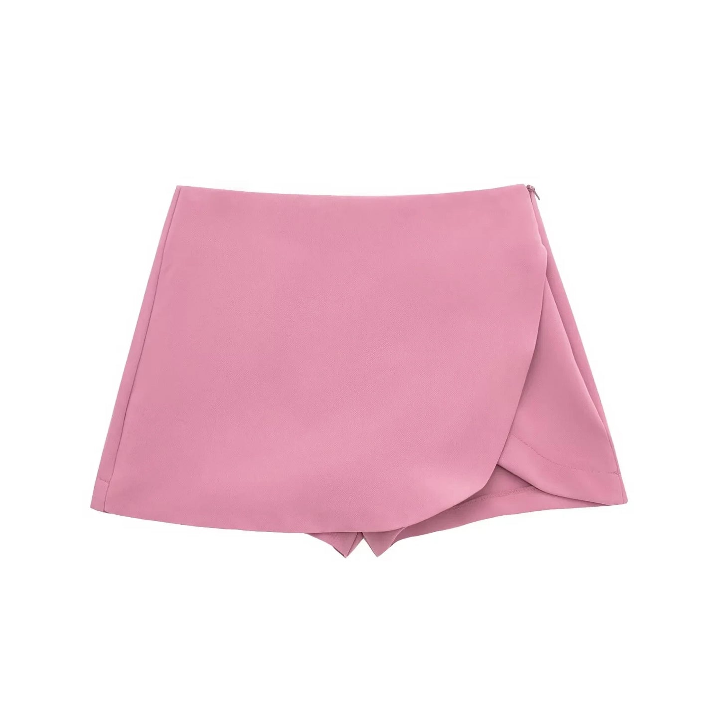 Saia-shorts feminina cintura alta marrom, elegante, de verão