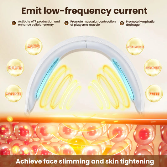 Aparelho de Beleza Modelador "V-Face" com Microcorrente EMS 6 Modos e 8 Níveis