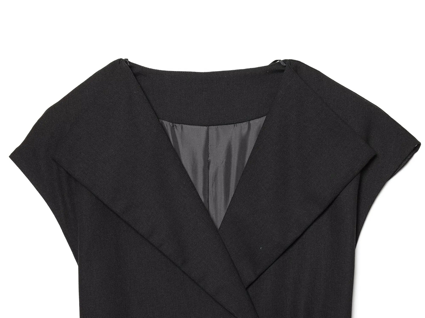 Conjunto feminino BSK&amp;TRAF Verão 2025 – Linha casual: colete em mistura de linho + calça de cintura alta em mistura de linho.