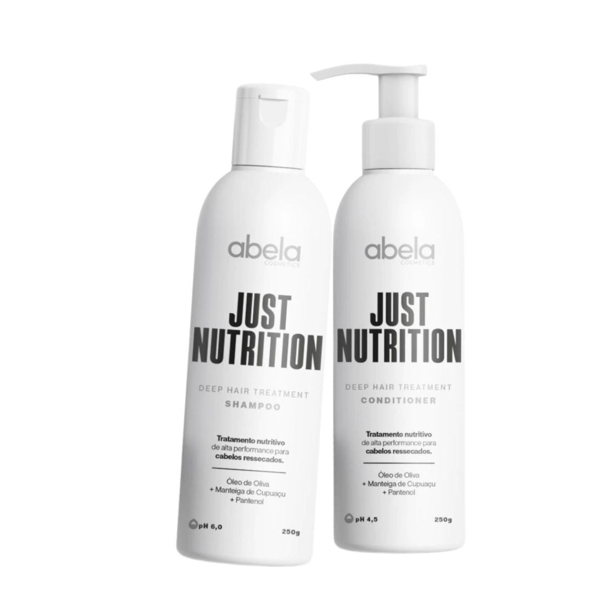 Kit Shampoo E Condicionador Linha Just Nutrition 250ml Abela