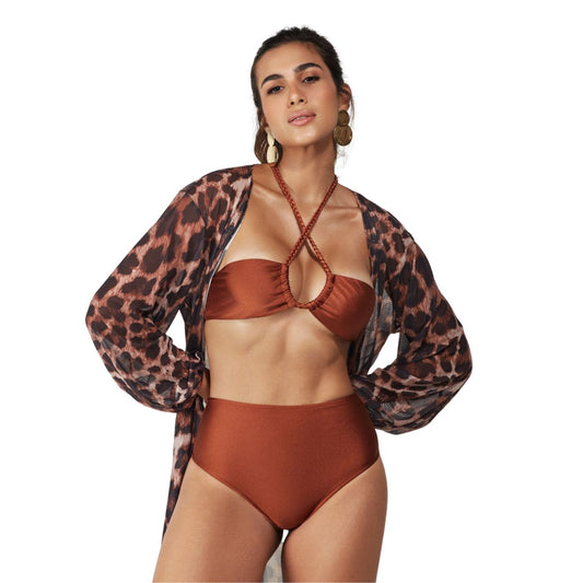 Biquini Hotpants om Trança Decote L'evo